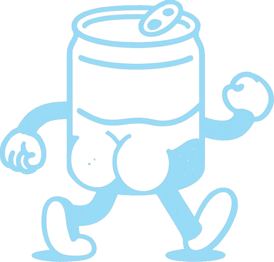 Walking nube can character line drawing